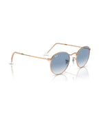 Round Metal Sunglasses - Rose Gold/Clear & Blue - Ray-Ban
