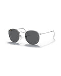 Round Metal Sunglasses - Silver/Dark Grey - Ray-Ban
