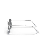 Round Metal Sunglasses - Silver/Dark Grey - Ray-Ban