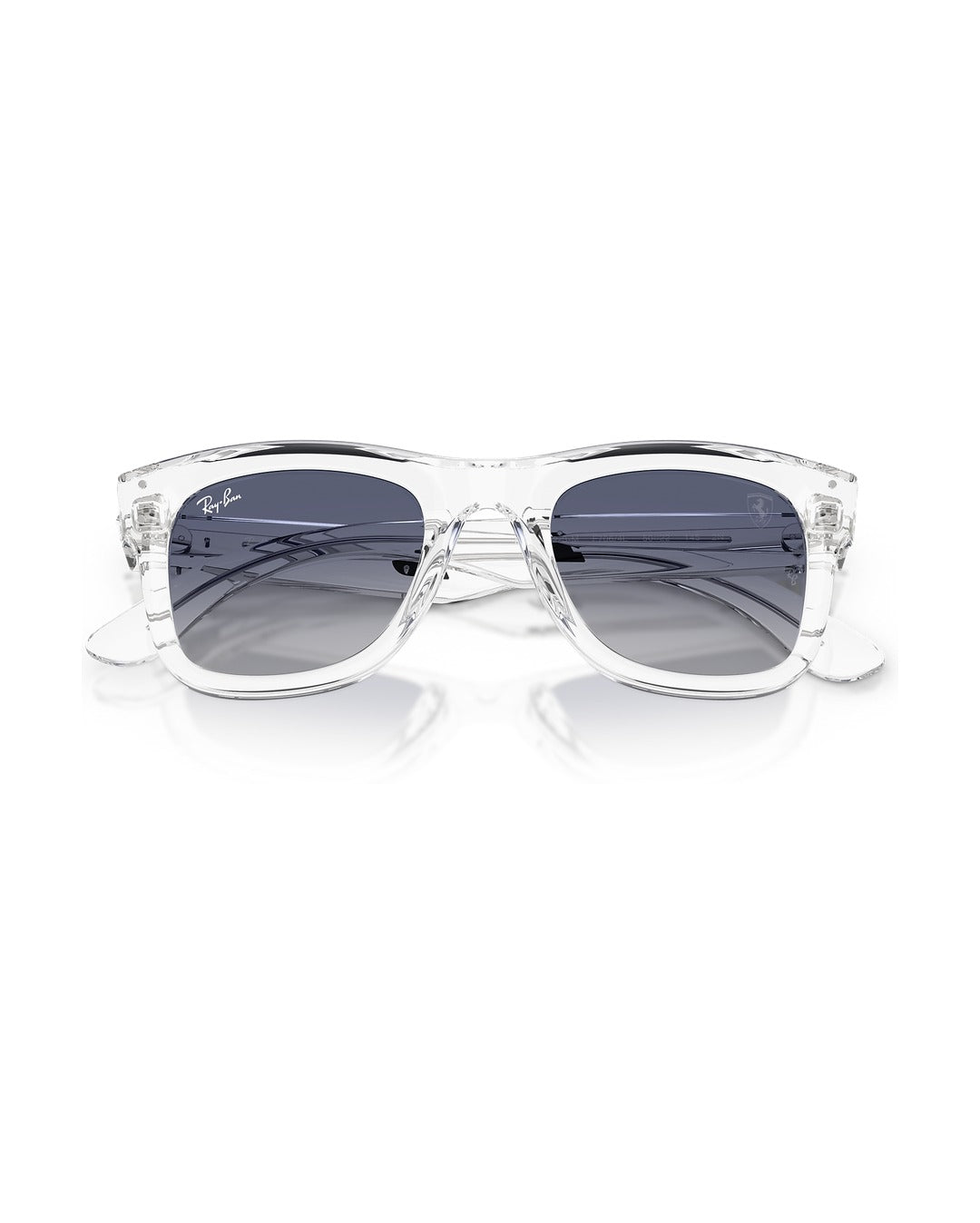 Scuderia Ferrari Charles Leclerc Edition Wayfarer Reverse Sunglasses - Transparent/Light Grey Gradient Dark Blue - Ray-Ban