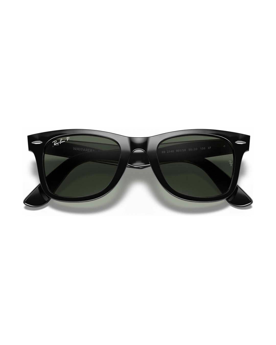 Wayfarer Classic Sunglasses - Black/Green Polarized - Ray-Ban