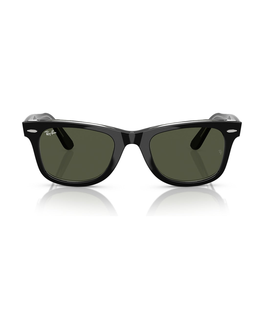 Wayfarer Classic Sunglasses - Black On Transparent/Green - Ray-Ban