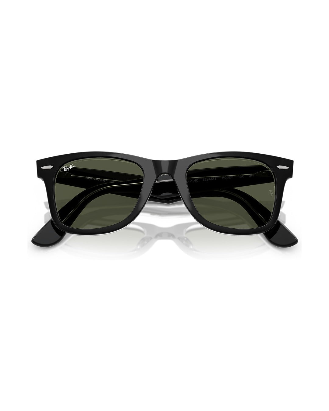 Wayfarer Classic Sunglasses - Black On Transparent/Green - Ray-Ban