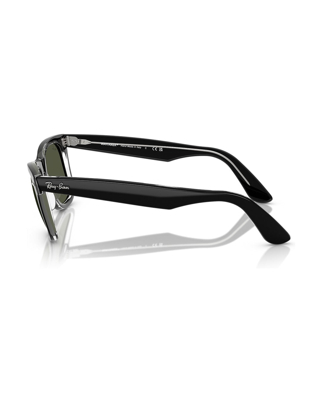 Wayfarer Classic Sunglasses - Black On Transparent/Green - Ray-Ban