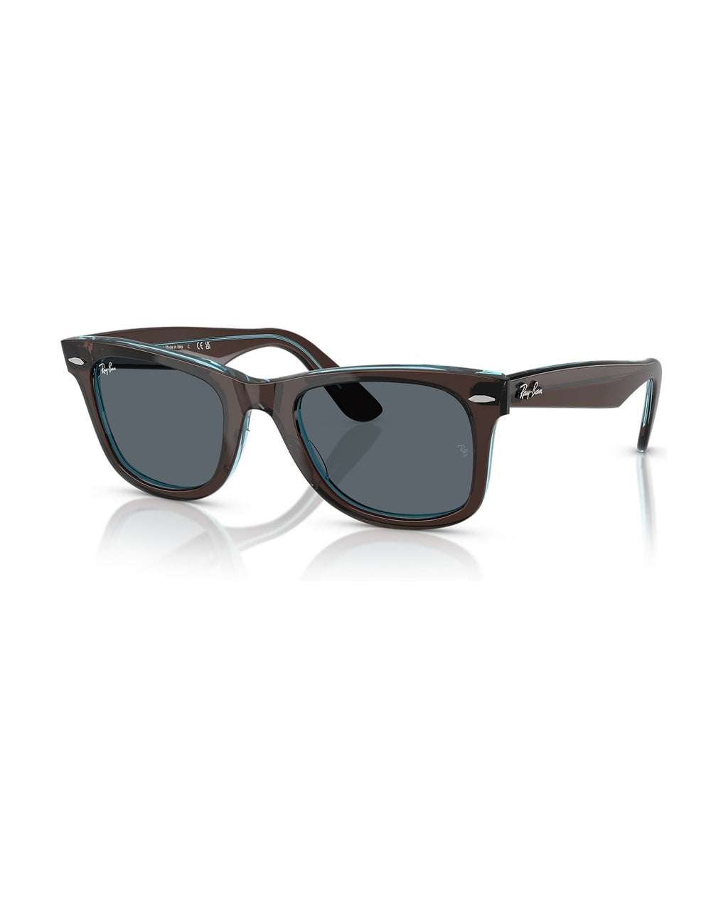 Wayfarer Classic Sunglasses - Brown On Transparent Blue/Blue - Ray-Ban