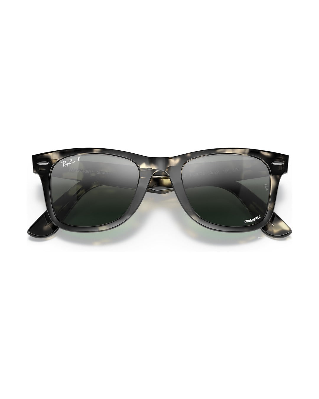 Wayfarer Classic Sunglasses - Grey Havana/Silver/Blue Polarised+ - Ray-Ban