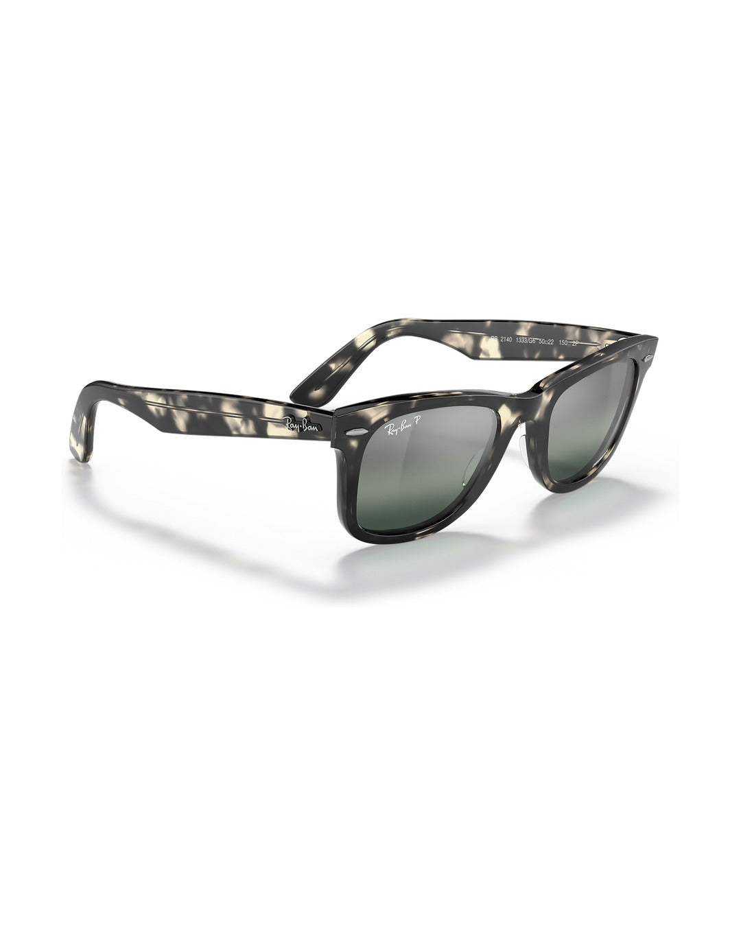 Wayfarer Classic Sunglasses - Grey Havana/Silver/Blue Polarised+ - Ray-Ban