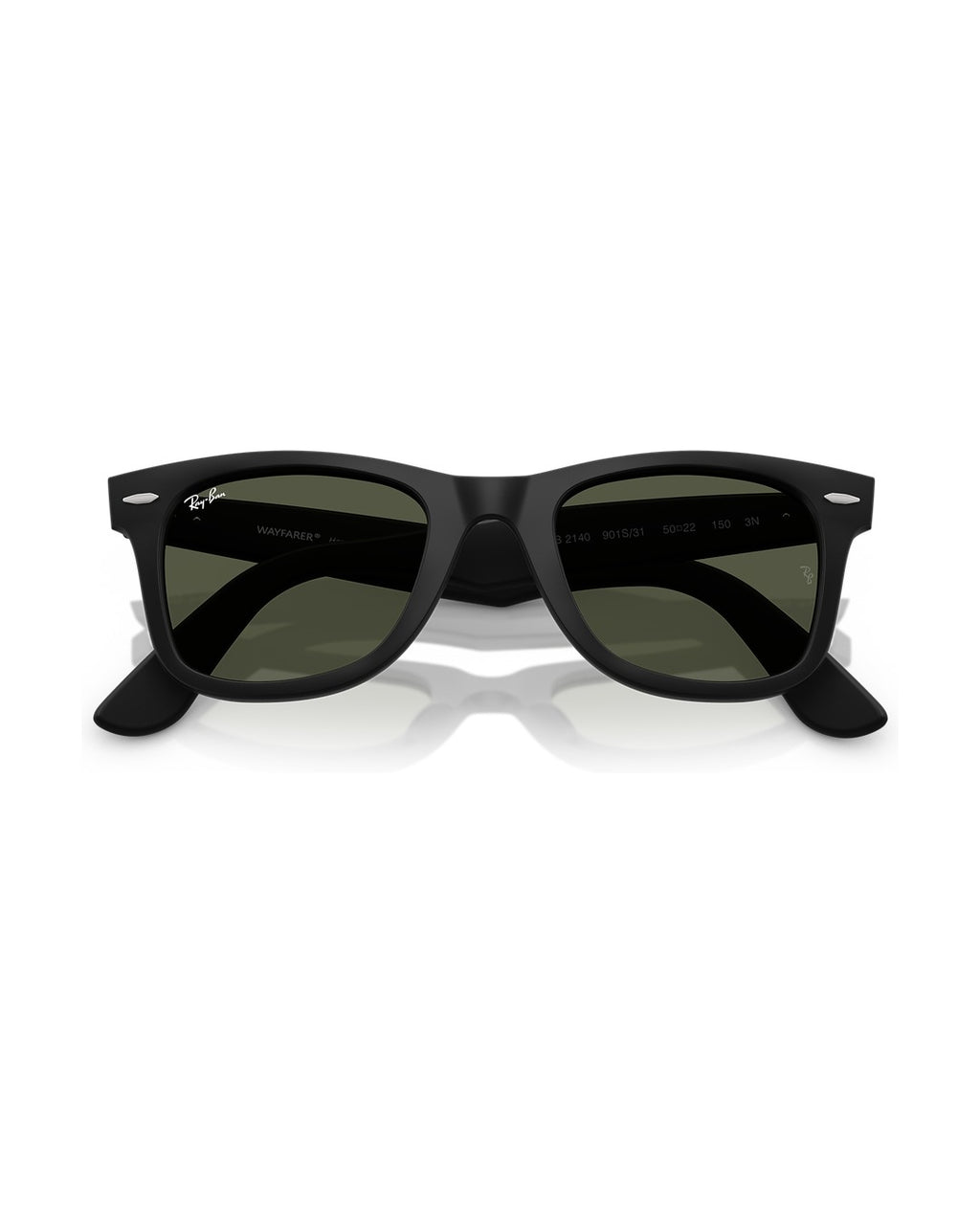 Wayfarer Classic Sunglasses - Matte Black/Crystal Green - Ray-Ban
