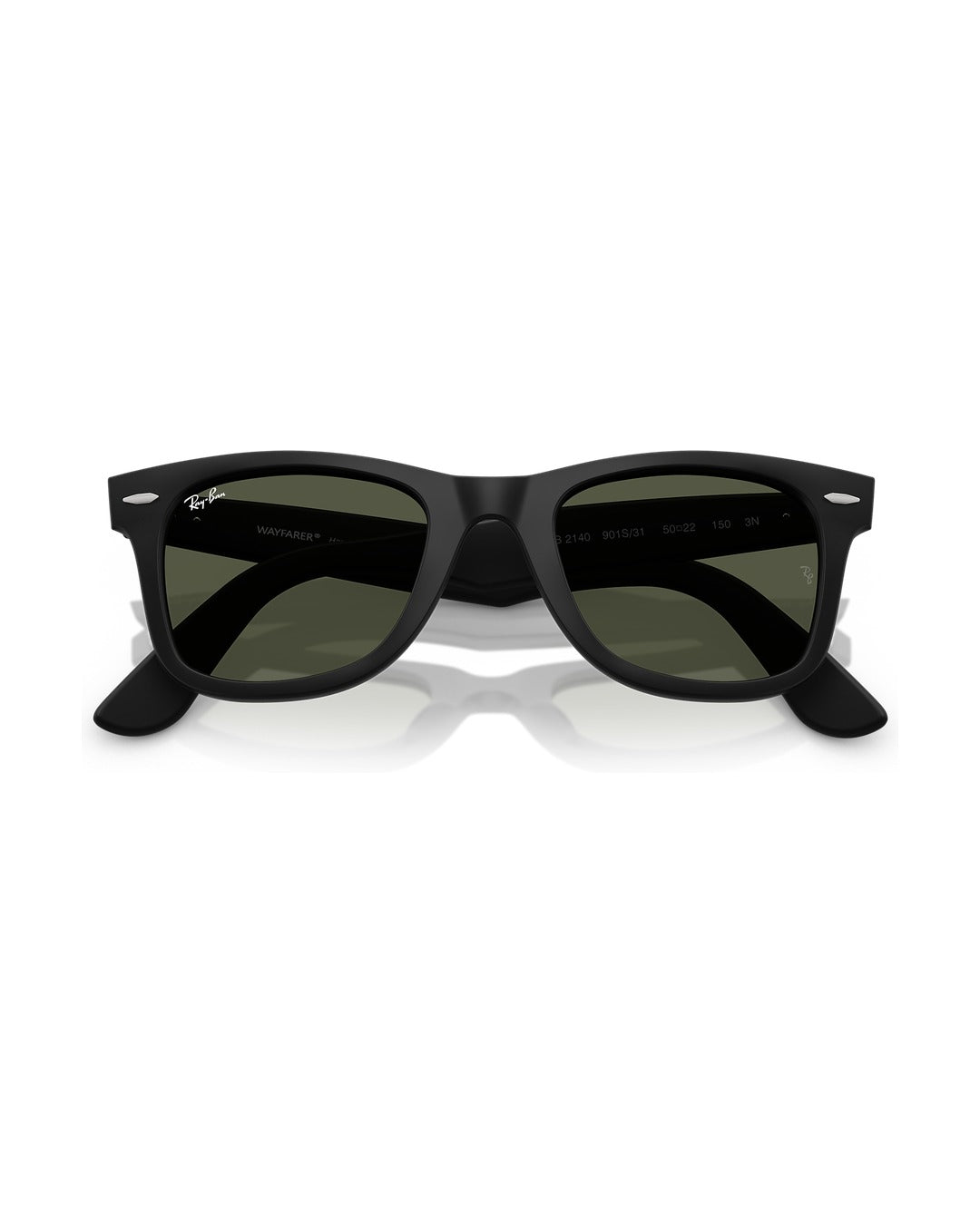 Wayfarer Classic Sunglasses - Matte Black/Crystal Green - Ray-Ban