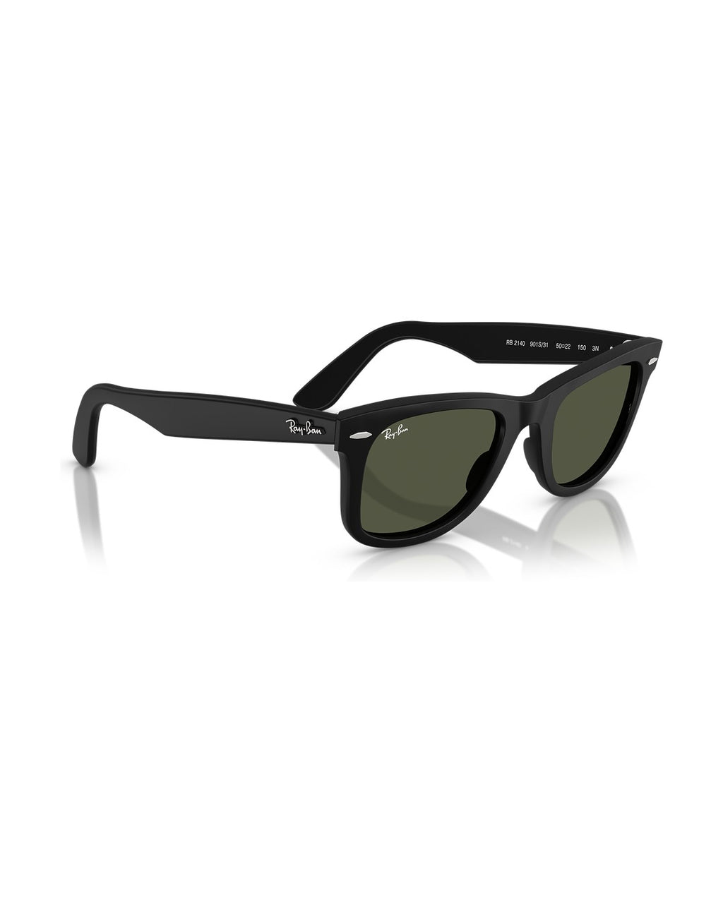 Wayfarer Classic Sunglasses - Matte Black/Crystal Green - Ray-Ban