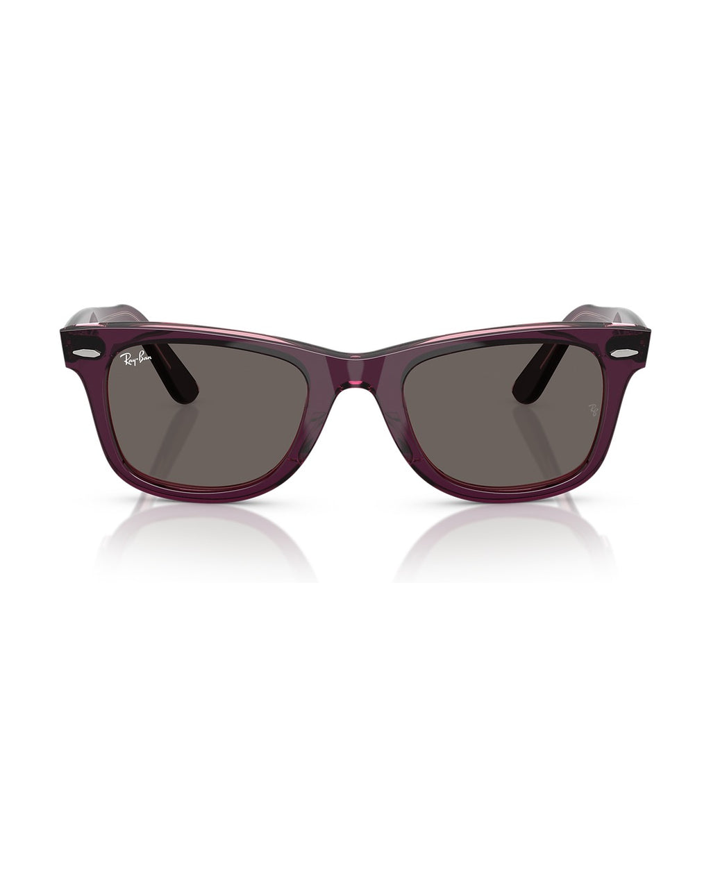 Wayfarer Classic Sunglasses - Violet On Transparent Pink/Dark Grey - Ray-Ban