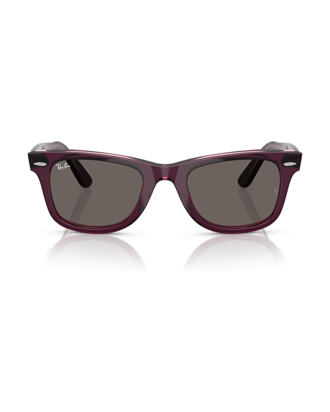Wayfarer Classic Sunglasses - Violet On Transparent Pink/Dark Grey - Ray-Ban