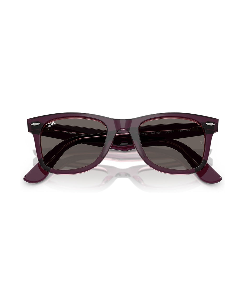 Wayfarer Classic Sunglasses - Violet On Transparent Pink/Dark Grey - Ray-Ban