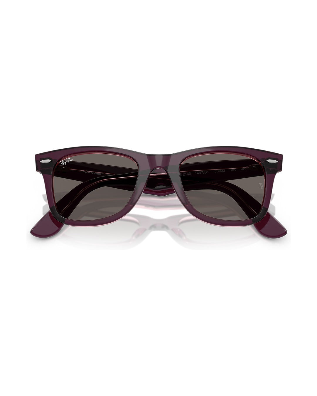 Wayfarer Classic Sunglasses - Violet On Transparent Pink/Dark Grey - Ray-Ban