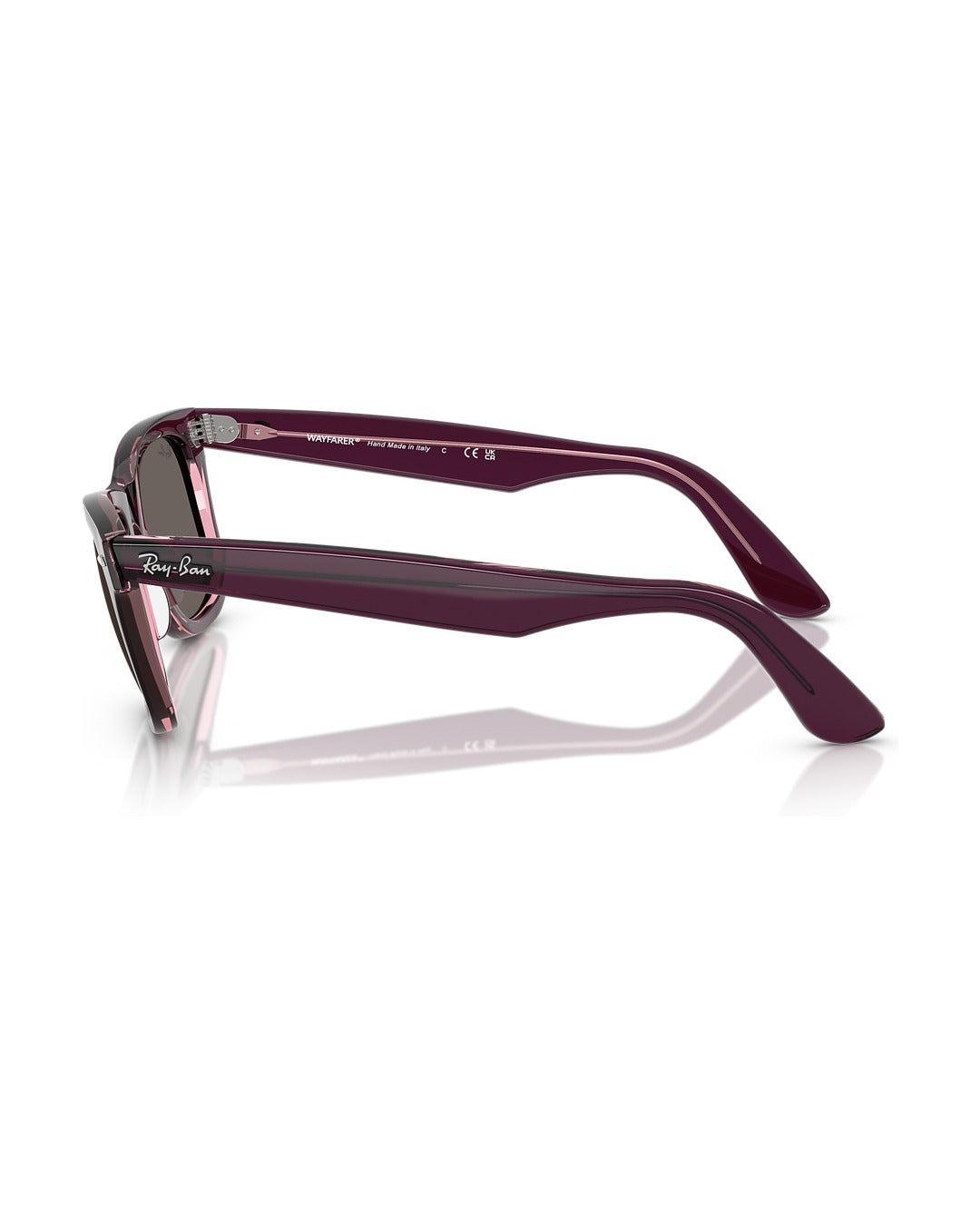 Wayfarer Classic Sunglasses - Violet On Transparent Pink/Dark Grey - Ray-Ban