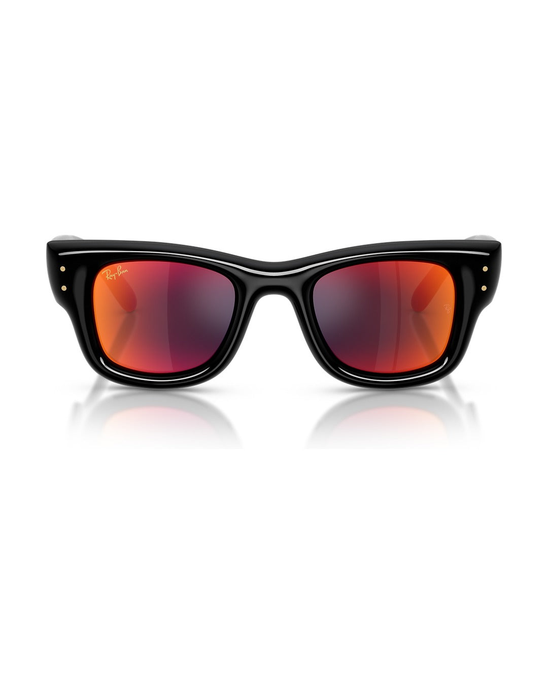 A$AP Rocky Wayfarer Puffer Sunglasses - Black/Brown Mirror Orange - Ray-Ban