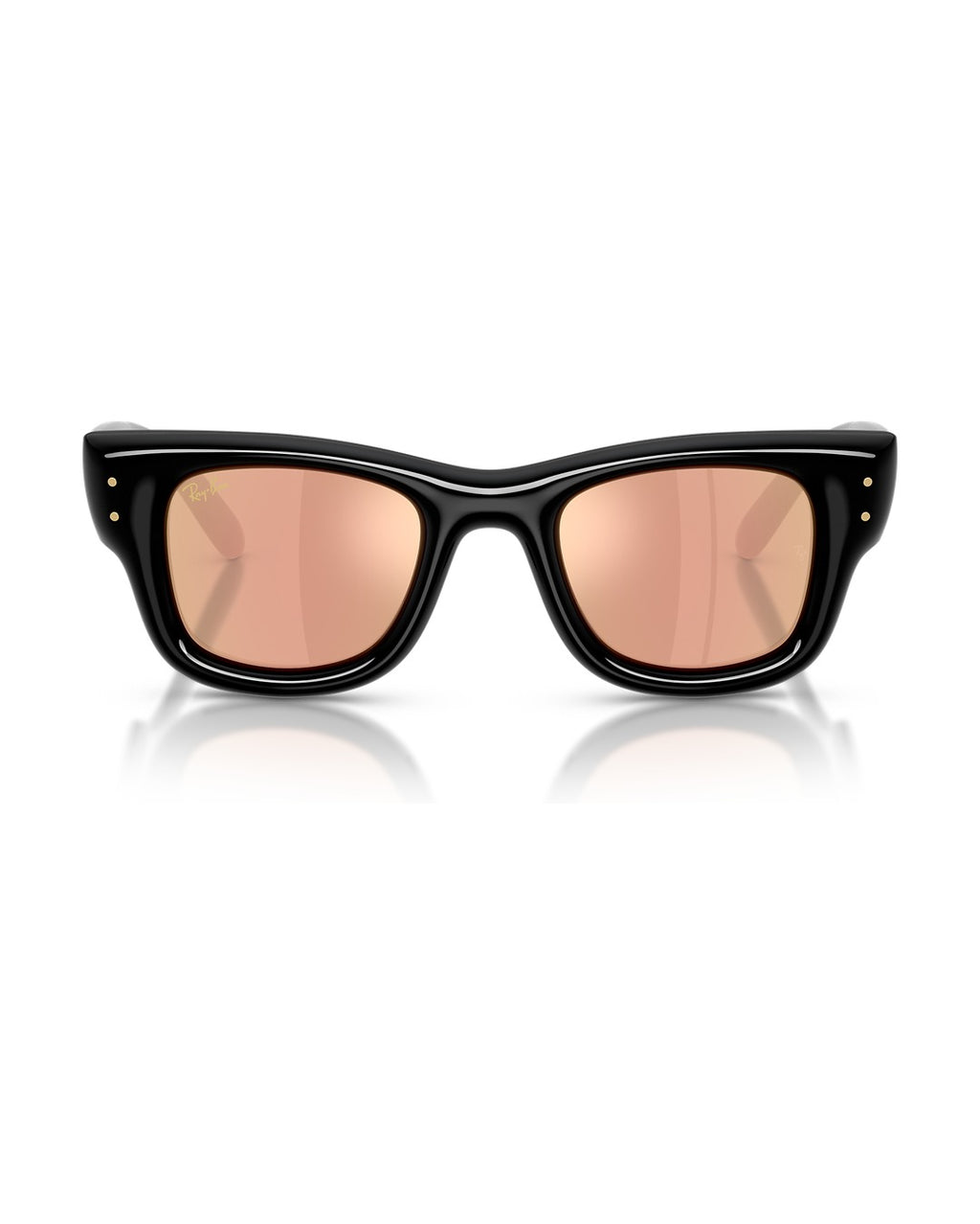 A$AP Rocky Wayfarer Puffer Sunglasses - Black/Dark Brown Mirror Rose Gold - Ray-Ban