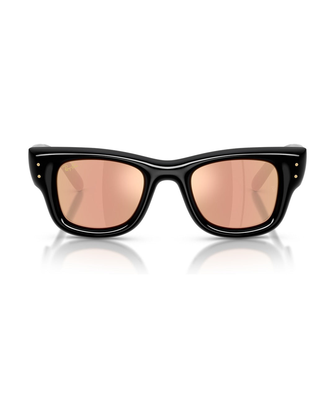 A$AP Rocky Wayfarer Puffer Sunglasses - Black/Dark Brown Mirror Rose Gold - Ray-Ban