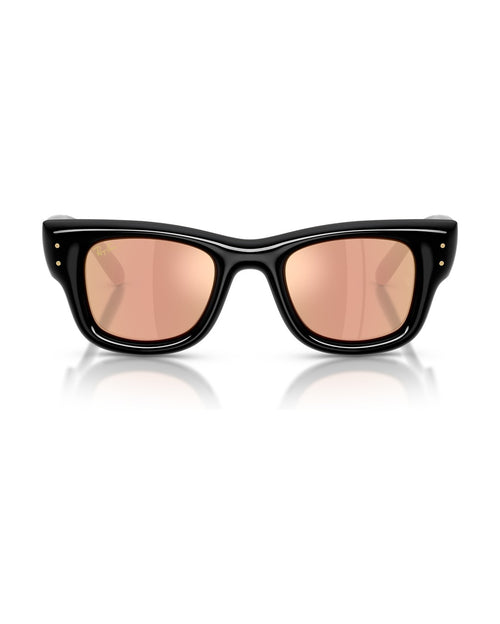 A$AP Rocky Wayfarer Puffer Sunglasses - Black/Dark Brown Mirror Rose Gold - Ray-Ban