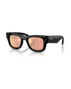 A$AP Rocky Wayfarer Puffer Sunglasses - Black/Dark Brown Mirror Rose Gold - Ray-Ban