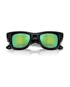 A$AP Rocky Wayfarer Puffer Sunglasses - Black/Green Mirror Green 632 - Ray-Ban
