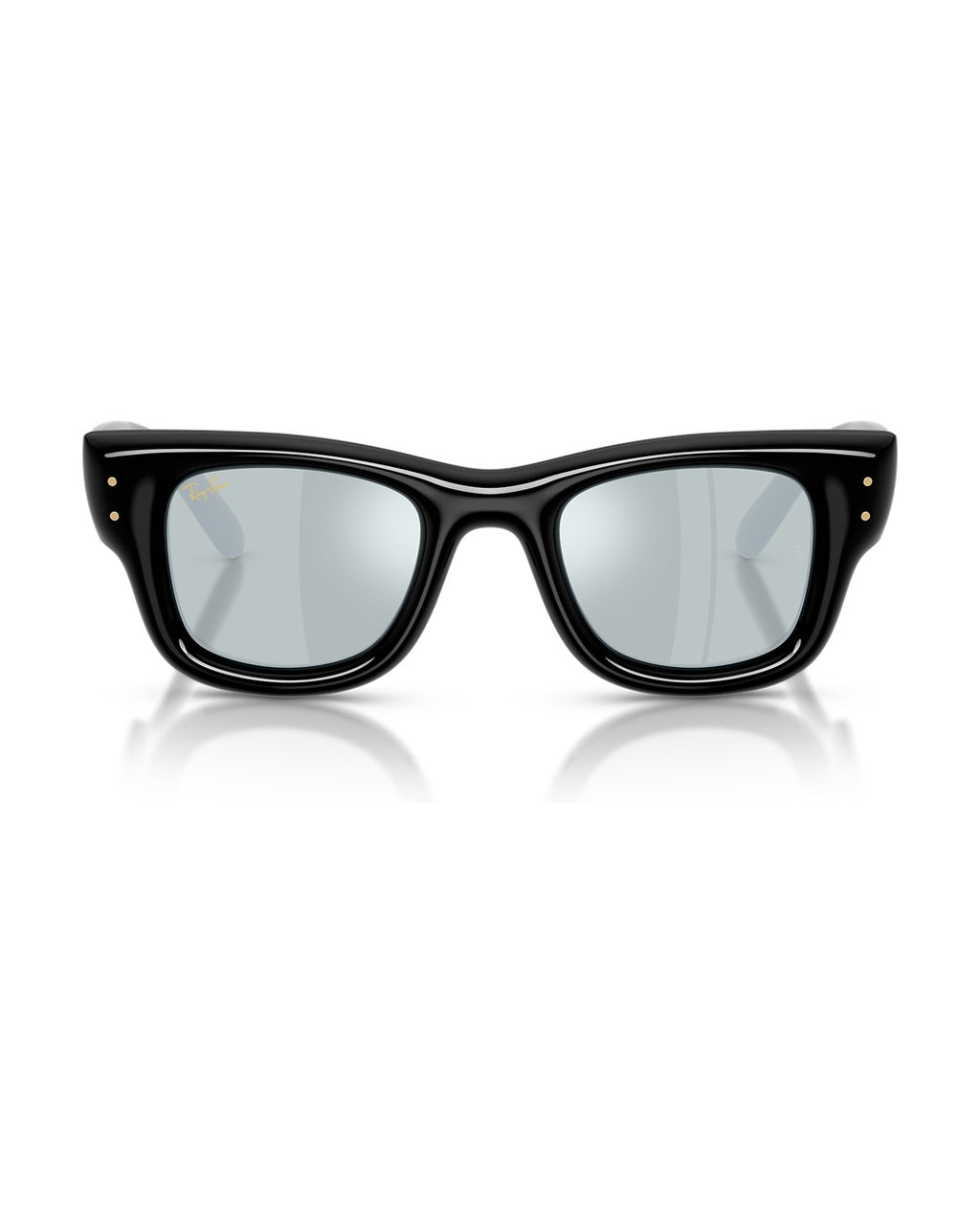 A$AP Rocky Wayfarer Puffer Sunglasses - Black/Green Mirror Silver Plan - Ray-Ban