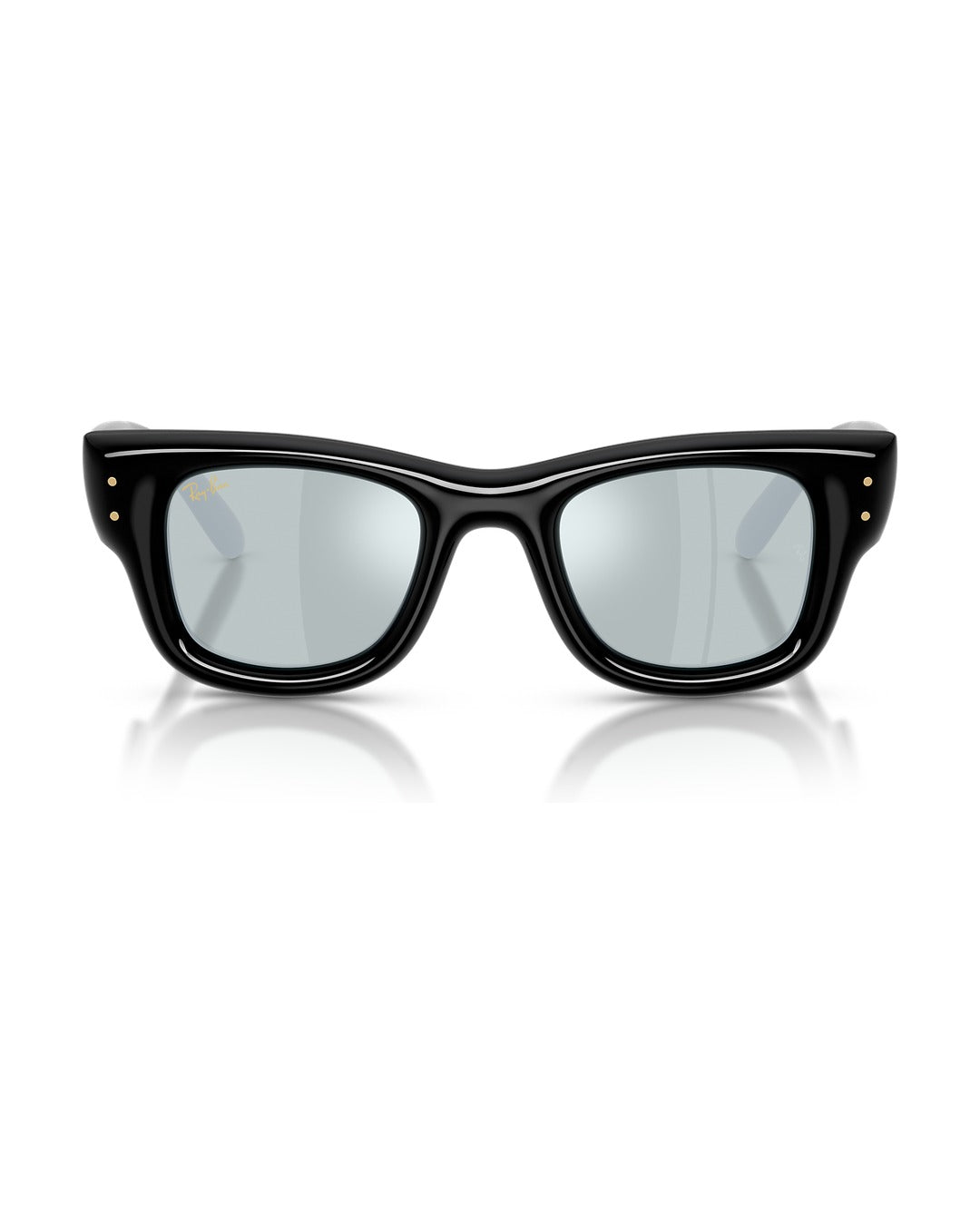 A$AP Rocky Wayfarer Puffer Sunglasses - Black/Green Mirror Silver Plan - Ray-Ban