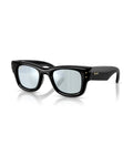 A$AP Rocky Wayfarer Puffer Sunglasses - Black/Green Mirror Silver Plan - Ray-Ban