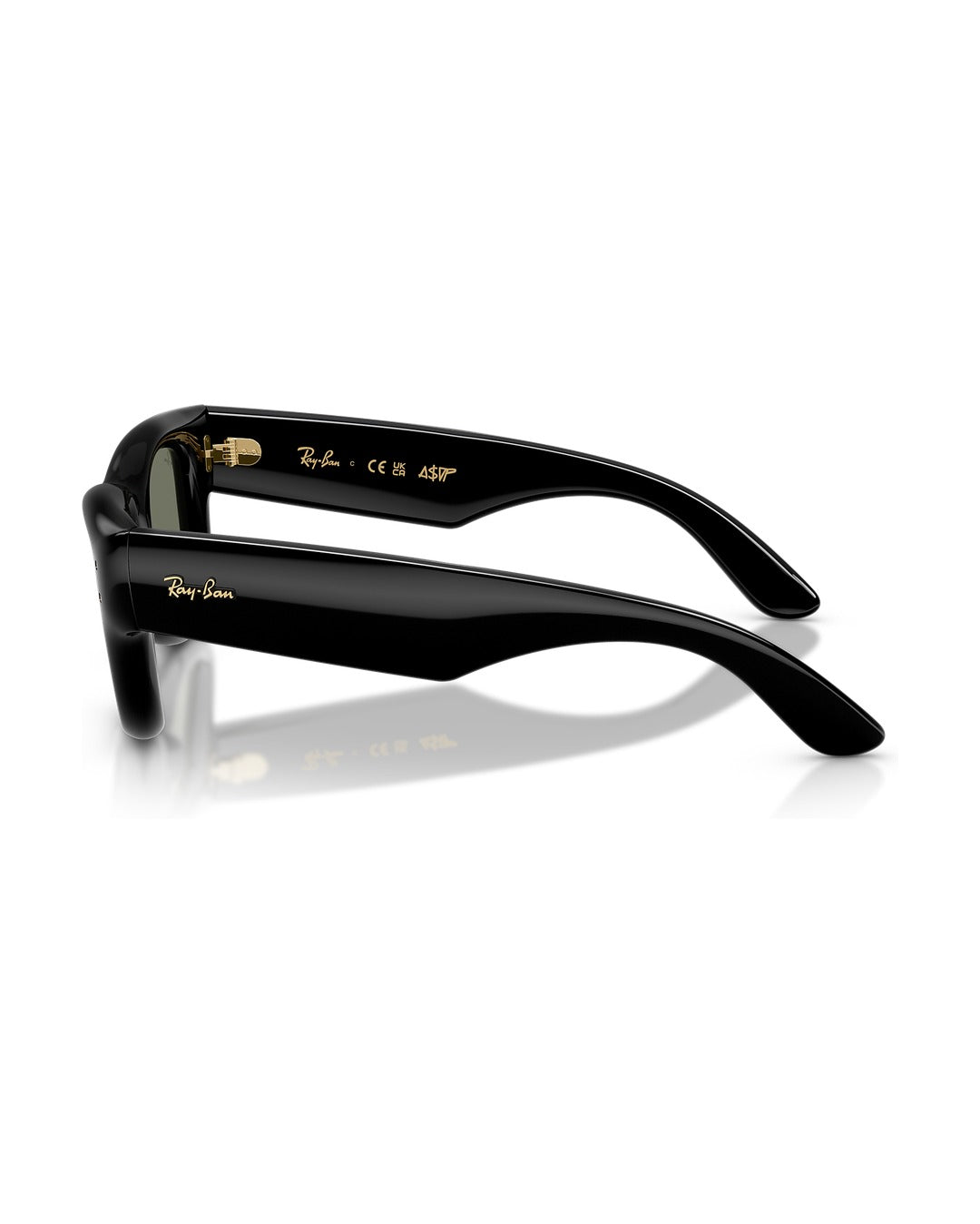 A$AP Rocky Wayfarer Puffer Sunglasses - Black/Green Mirror Silver Plan - Ray-Ban