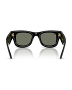 A$AP Rocky Wayfarer Puffer Sunglasses - Black/Green Mirror Silver Plan - Ray-Ban