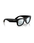 A$AP Rocky Wayfarer Puffer Sunglasses - Black/Green Mirror Silver Plan - Ray-Ban