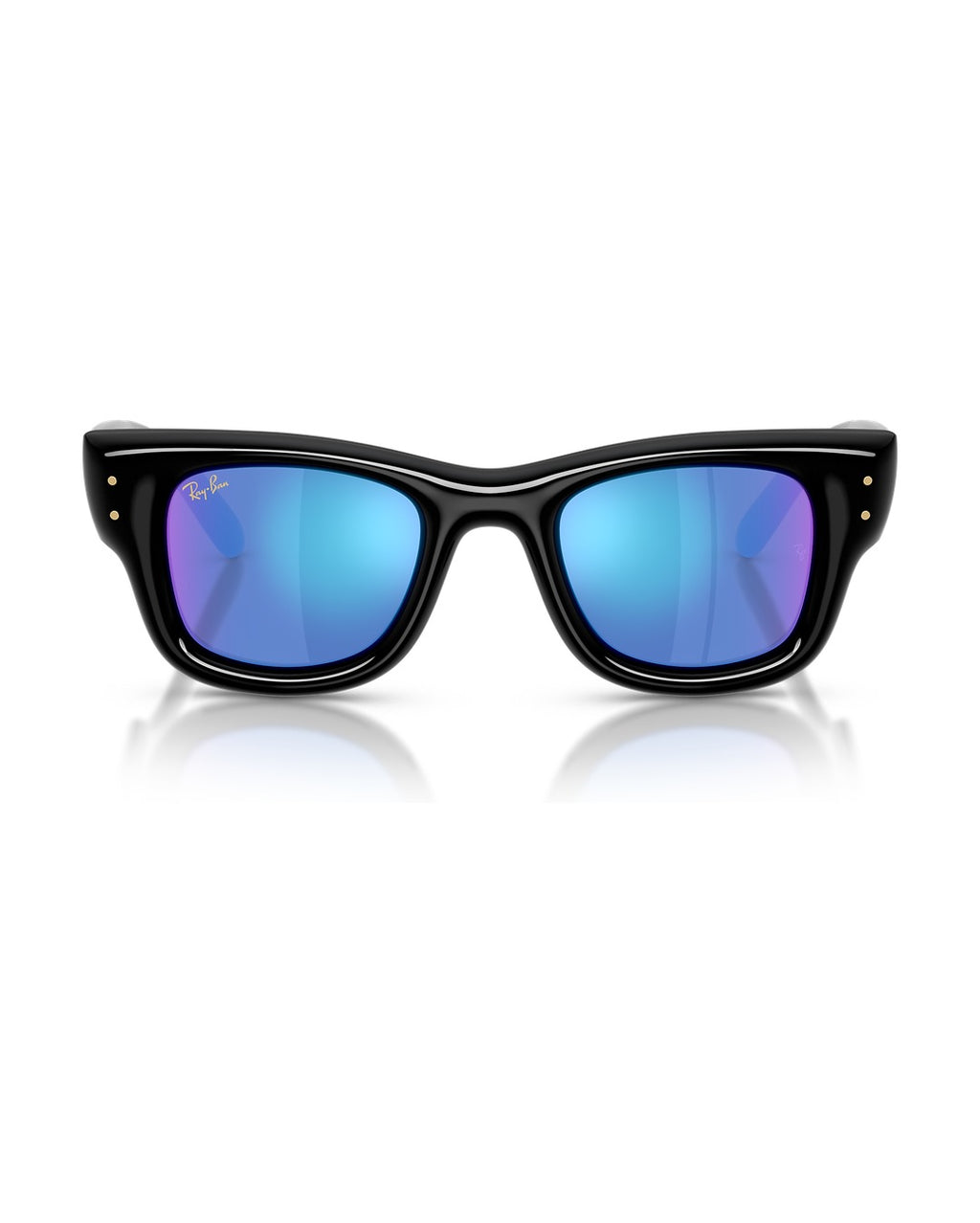 A$AP Rocky Wayfarer Puffer Sunglasses - Black/Light Green Mirror Blue - Ray-Ban