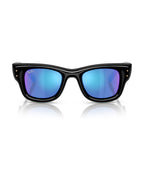 A$AP Rocky Wayfarer Puffer Sunglasses - Black/Light Green Mirror Blue - Ray-Ban