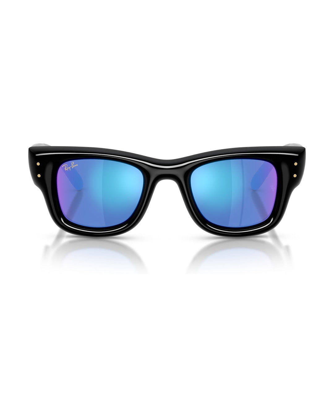 A$AP Rocky Wayfarer Puffer Sunglasses - Black/Light Green Mirror Blue - Ray-Ban