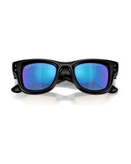 A$AP Rocky Wayfarer Puffer Sunglasses - Black/Light Green Mirror Blue - Ray-Ban
