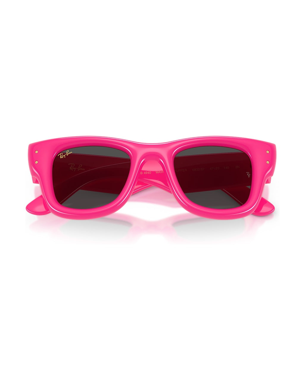 A$AP Rocky Wayfarer Puffer Sunglasses - Fucsia/Ultra Black - Ray-Ban