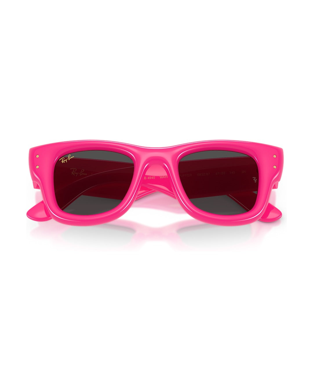 A$AP Rocky Wayfarer Puffer Sunglasses - Fucsia/Ultra Black - Ray-Ban