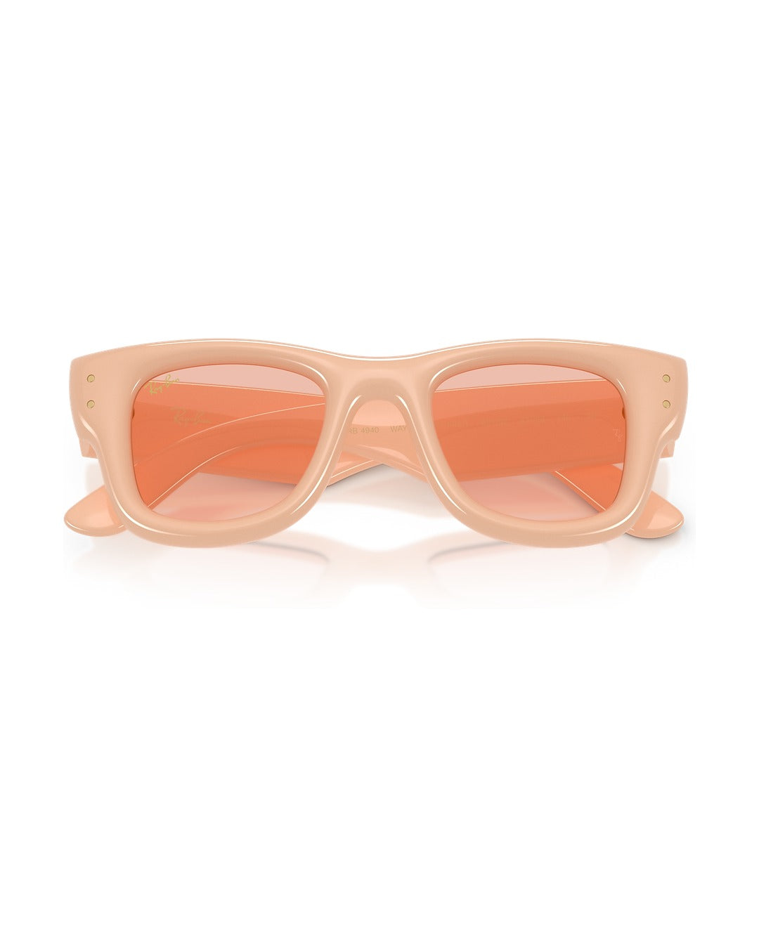 A$AP Rocky Wayfarer Puffer Sunglasses - Solid Nude/Dark Pink - Ray-Ban