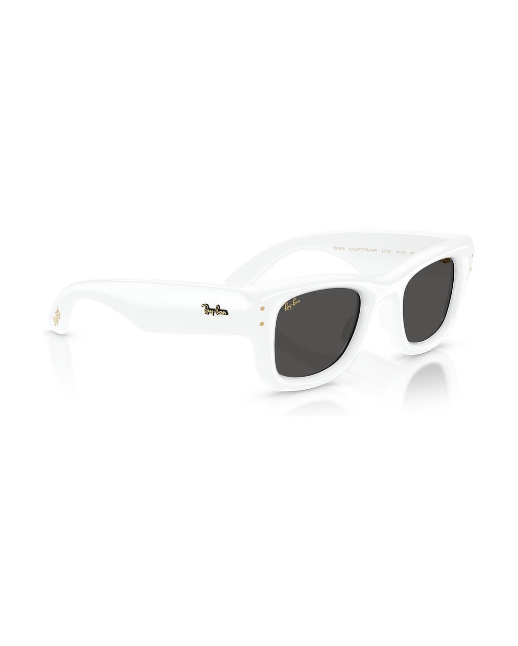 A$AP Rocky Wayfarer Puffer Sunglasses - White/Ultra Black - Ray-Ban