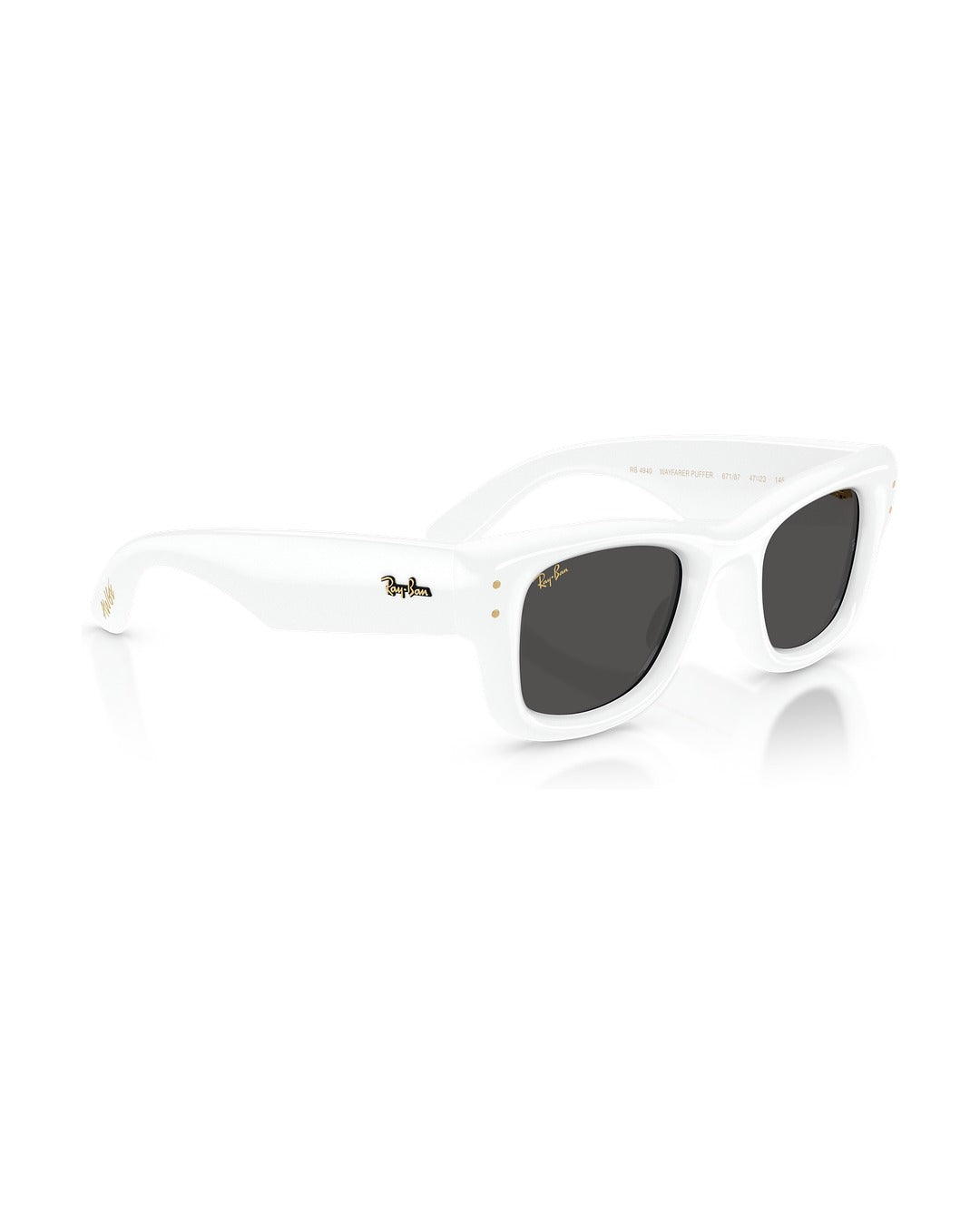 A$AP Rocky Wayfarer Puffer Sunglasses - White/Ultra Black - Ray-Ban