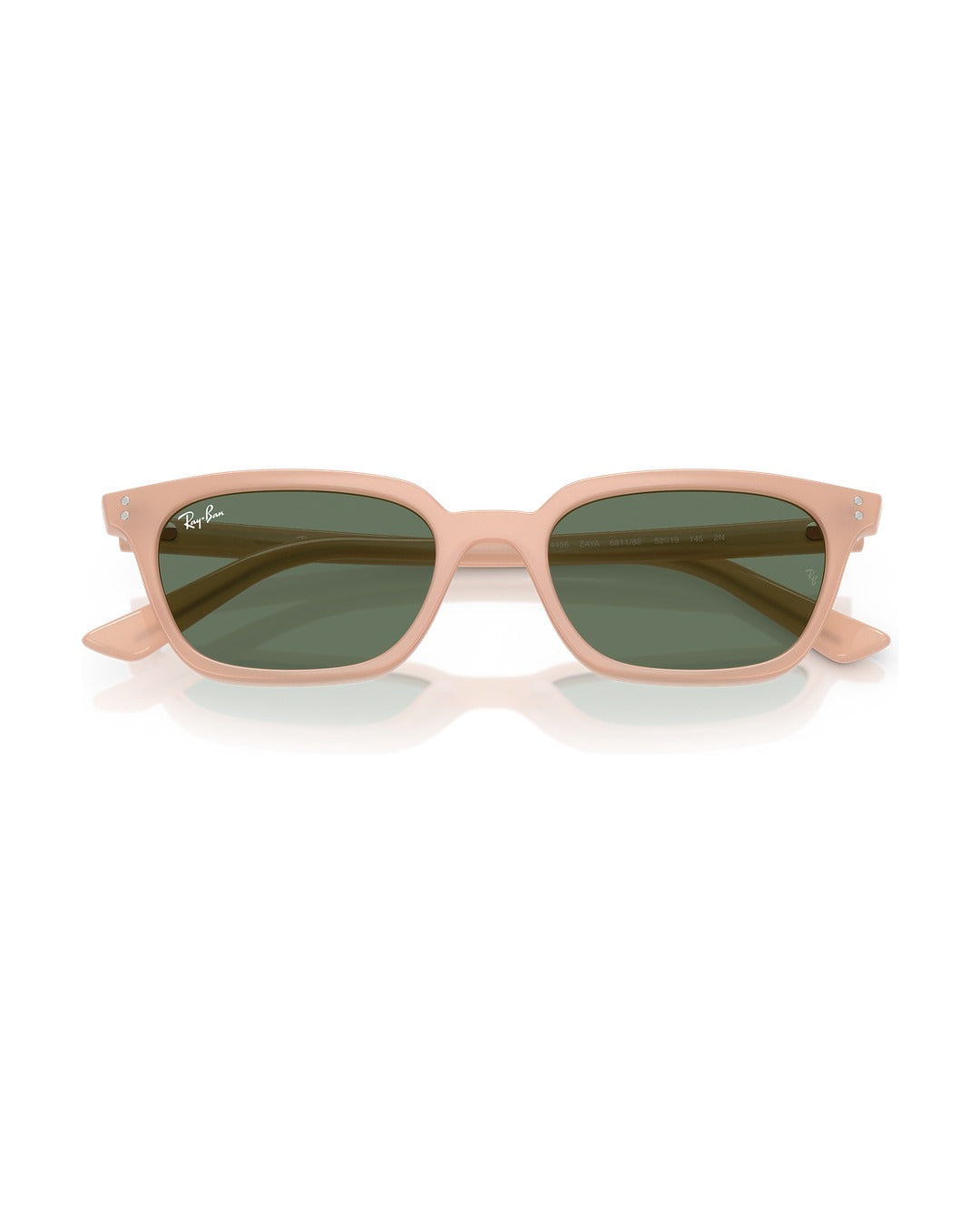 Zaya Sunglasses - Cloudy Natural Pink/Dark Green - Ray-Ban