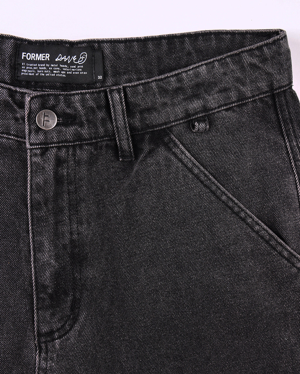Reynolds Slack Denim Pant - Washed Black - Former