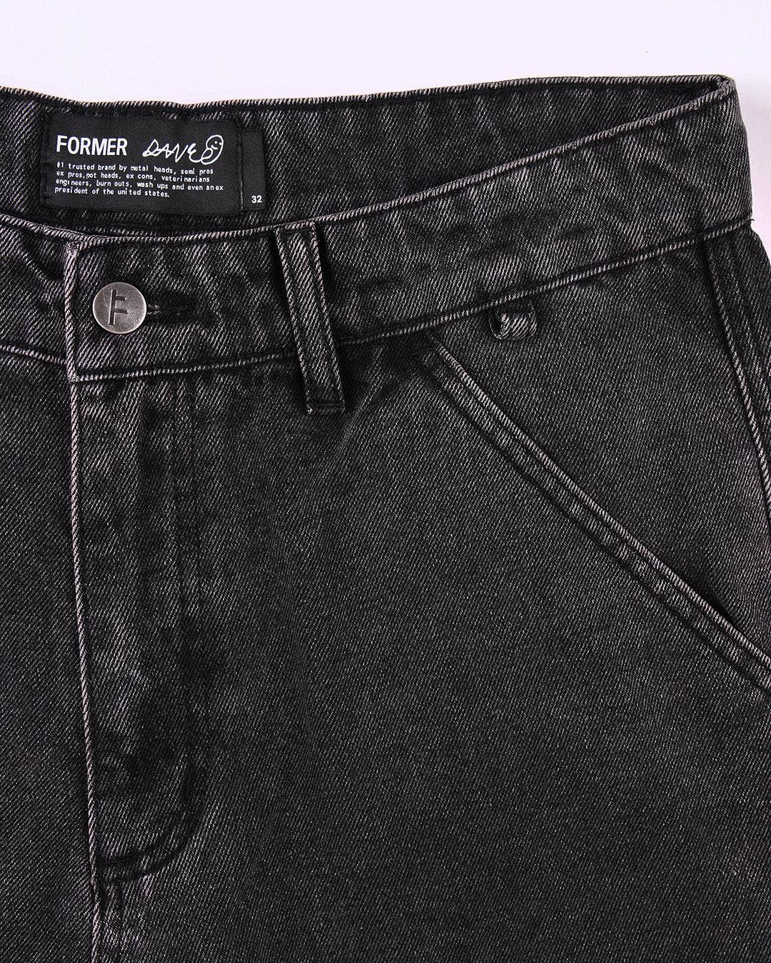 Reynolds Slack Denim Pant - Washed Black - Former