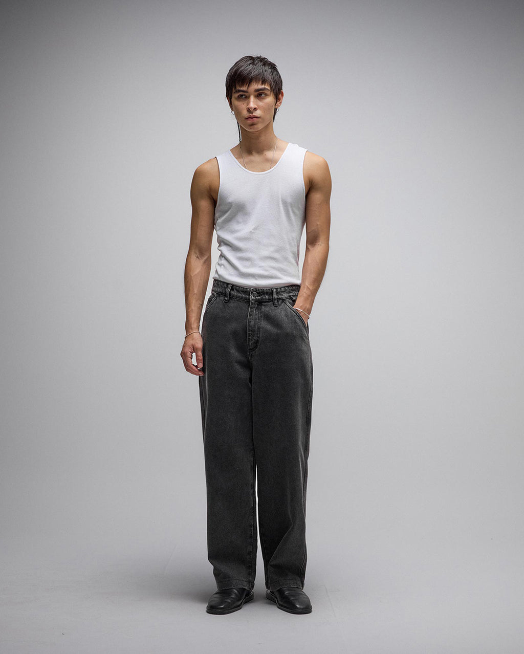 Reynolds Slack Denim Pant - Washed Black - Former