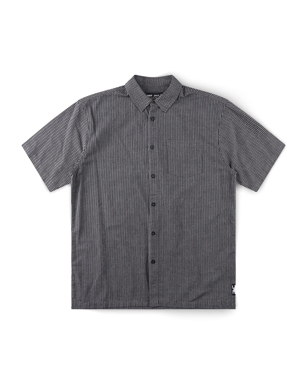 Reynolds Stripe Short Sleeve Shirt - Worn Black - Former