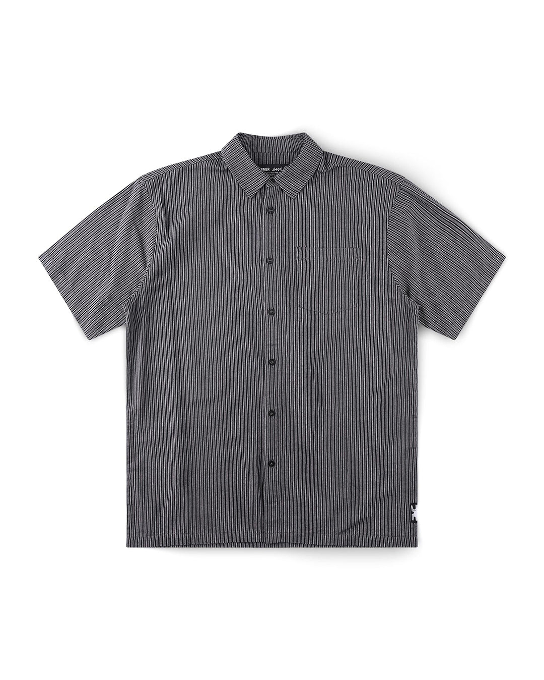 Reynolds Stripe Short Sleeve Shirt - Worn Black - Former