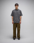 Reynolds Stripe Short Sleeve Shirt - Worn Black - Former