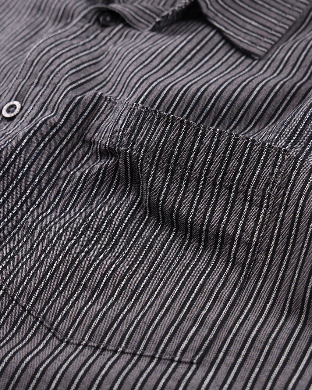 Reynolds Stripe Short Sleeve Shirt - Worn Black - Former