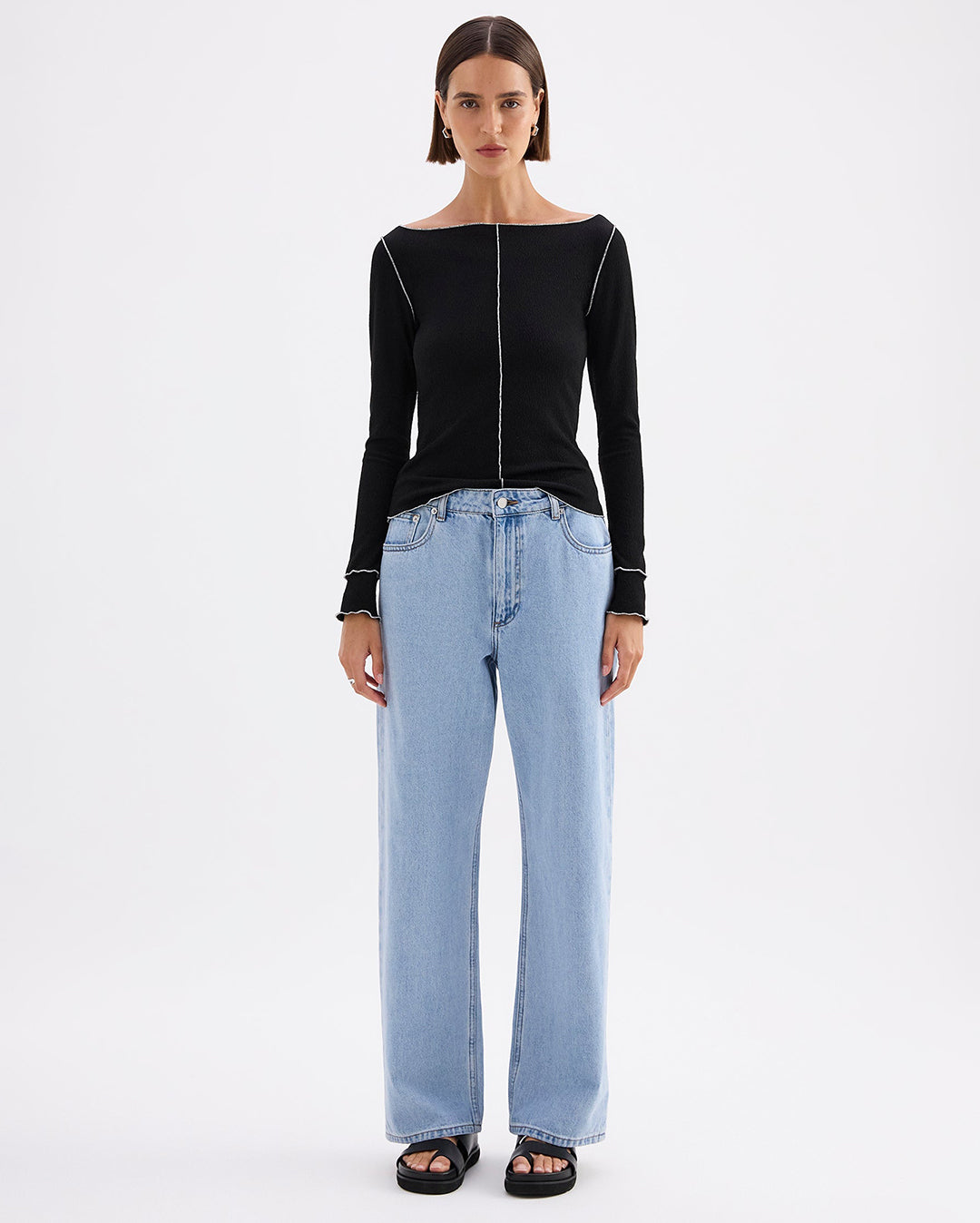 Ria Top - Black - Nude Lucy