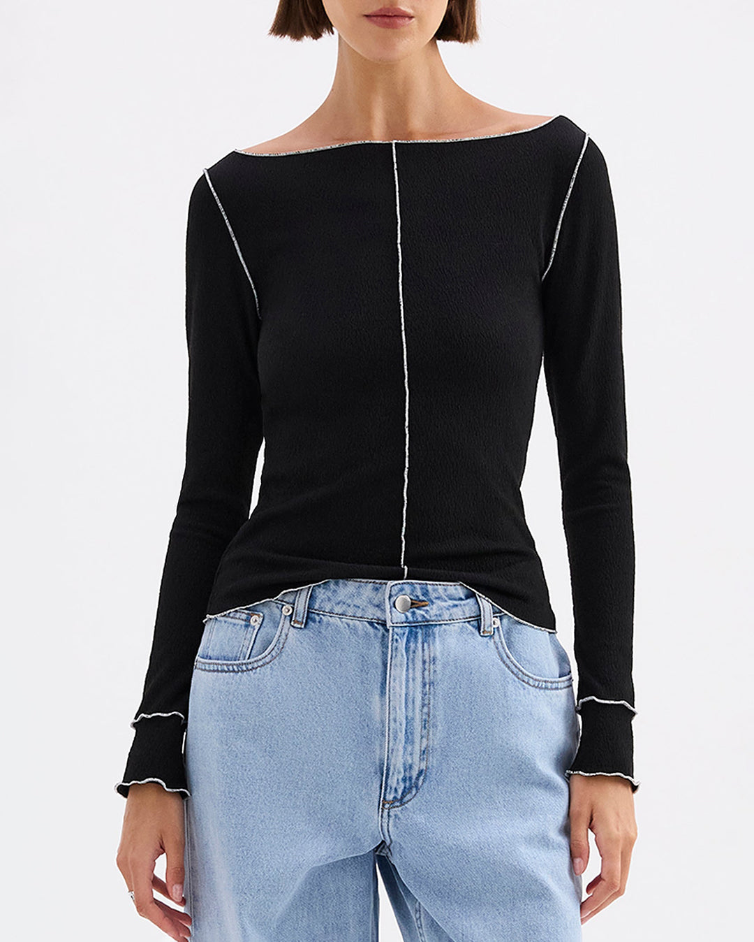 Ria Top - Black - Nude Lucy